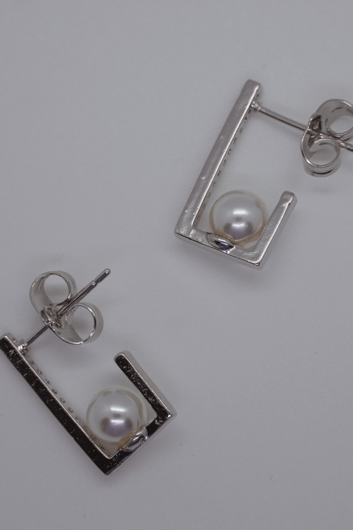 Pearl Silver Earrings – Detailansicht
